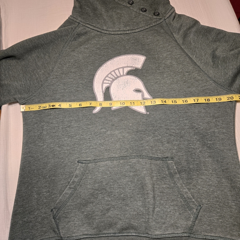 Michigan State Women’s Heathered Green‎ Hoodie Spartans Sweatshirt M EUC - Picture 5 of 6